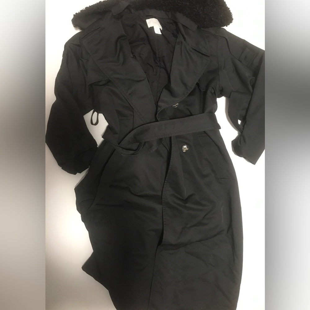 H&M Black Trench coat